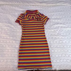 Cute multi colored Buttetfly collard spring dress